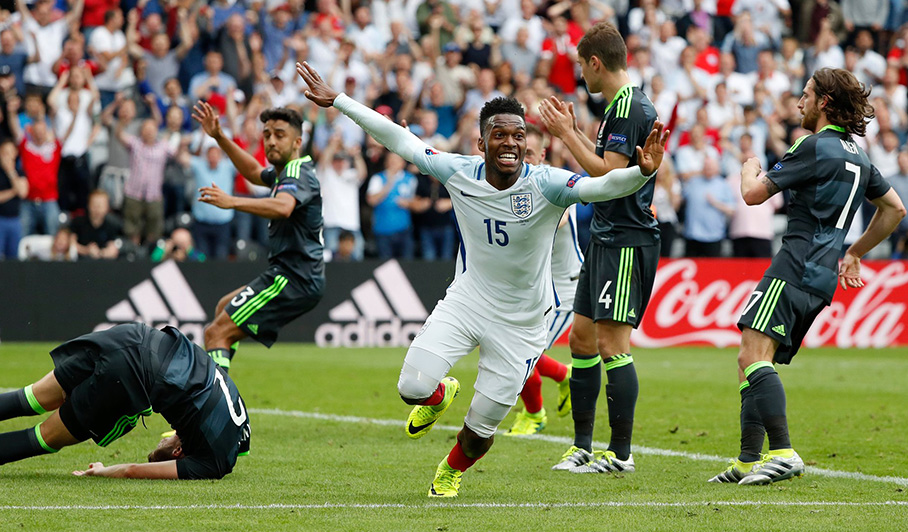 Daniel Sturridge scores the winner against Wales