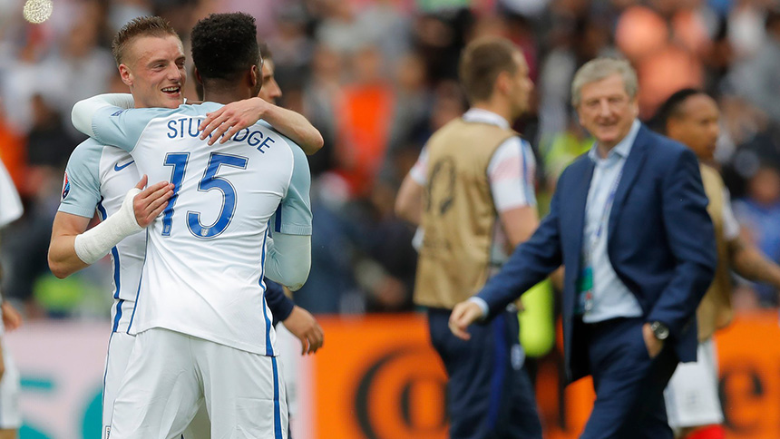 Vardy and Sturridge score against Wales