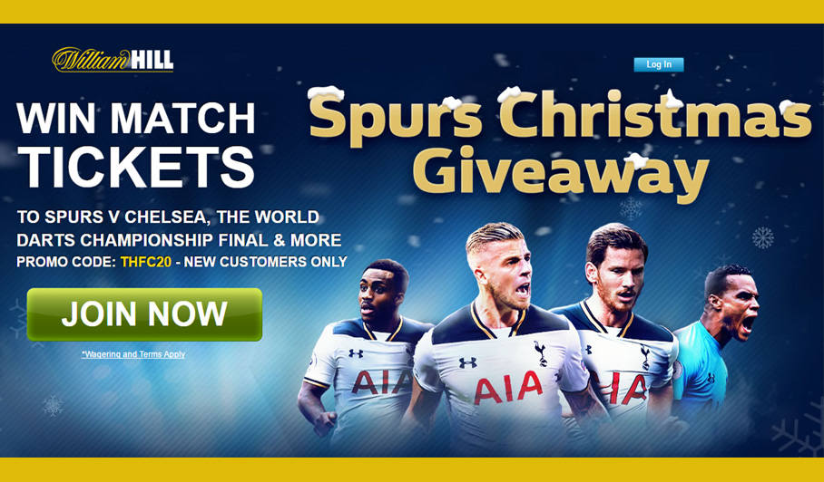 Christmas Sports Giveaways - William Hill Spurs Match Tickets