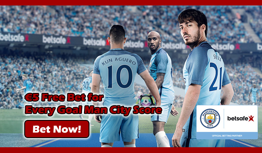 Premier League Free Bet - Betsafe Man City Every Goal