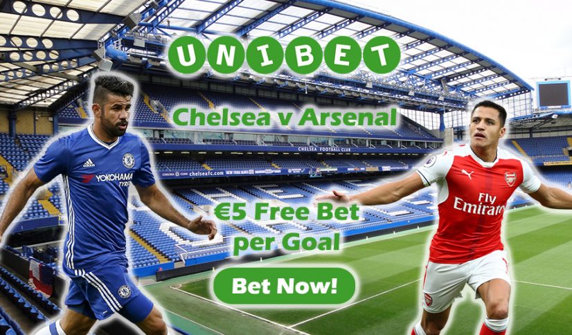 Premier League Free Bet - Chelsea v Arsenal